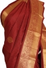 Checks Wedding Maroon Kanjeevaram Silk Saree